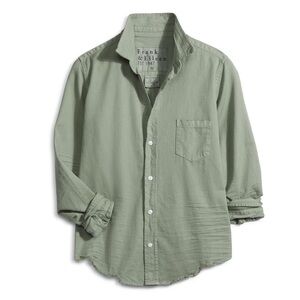 Frank & Eileen - Barry Woven Button Up in Washed Green XS B2951